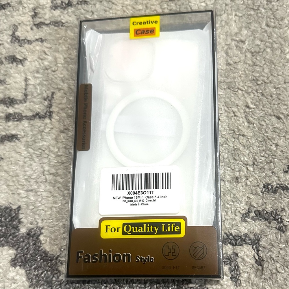 iPhone 12 Mini MagSafe with Tempered Glass Screen Phone Case White